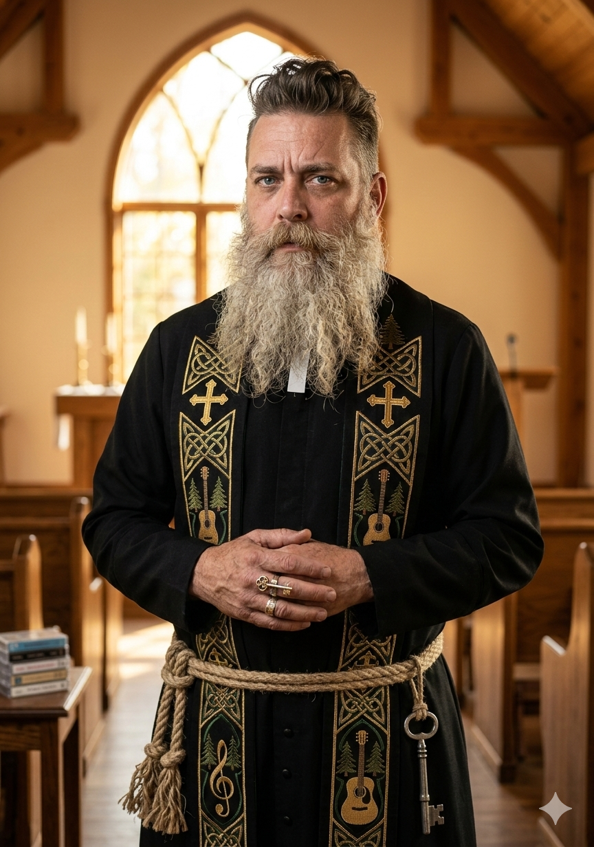 Rev. Dude in clerical garb